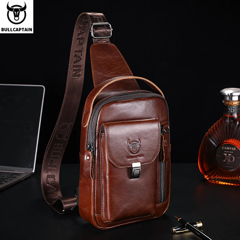 Sacoche Poitrine Homme Cuir XB555 - BULLCAPTAIN 1 Sacoche Poitrine Homme Cuir XB555 - BULLCAPTAIN