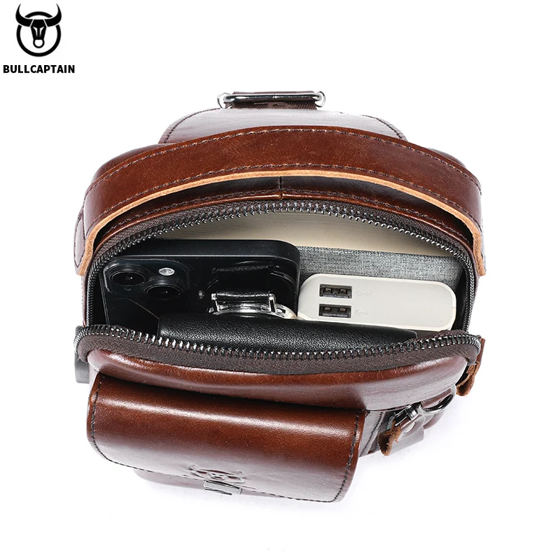 Sacoche Poitrine Homme Cuir XB555 - BULLCAPTAIN 4 Sacoche Poitrine Homme Cuir XB555 - BULLCAPTAIN – Image 4