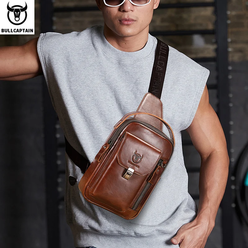 Sacoche Poitrine Homme Cuir XB555 - BULLCAPTAIN 5 Sacoche Poitrine Homme Cuir XB555 - BULLCAPTAIN – Image 5
