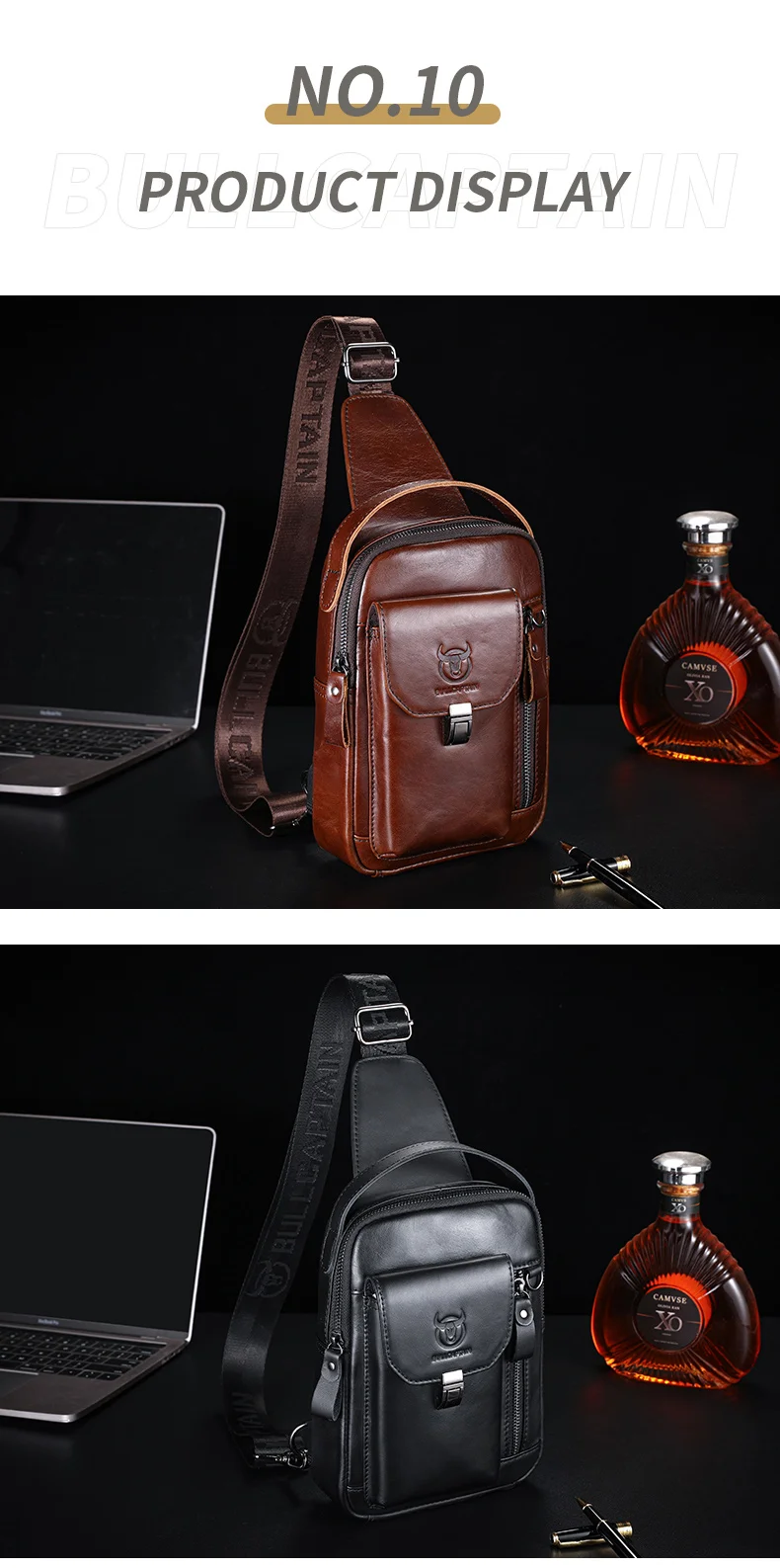 Sacoche Poitrine Homme Cuir XB555 - BULLCAPTAIN 10 Sacoche Poitrine Homme Cuir XB555 - BULLCAPTAIN – Image 10
