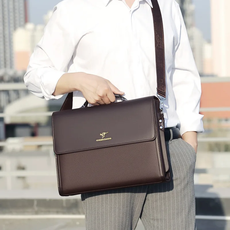 Sacoche Homme Cuir PU Business Travail 8819-4 - FENGBAODAISHU 2 Sacoche Homme Cuir PU Business Travail 8819-4 - FENGBAODAISHU – Image 2