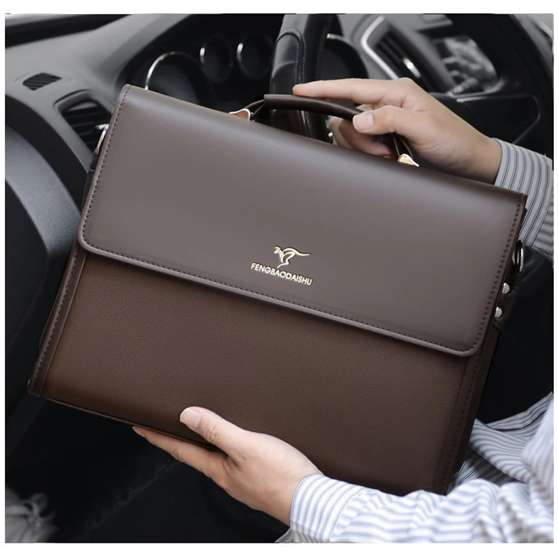 Sacoche Homme Cuir PU Business Travail 8819-4 - FENGBAODAISHU 3 Sacoche Homme Cuir PU Business Travail 8819-4 - FENGBAODAISHU – Image 3