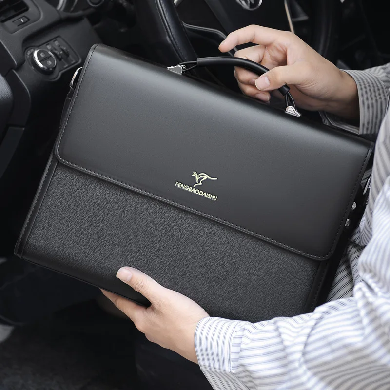 Sacoche Homme Cuir PU Business Travail 8819-4 - FENGBAODAISHU 4 Sacoche Homme Cuir PU Business Travail 8819-4 - FENGBAODAISHU – Image 4