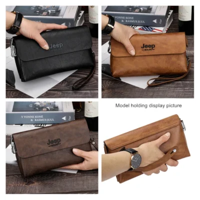 Sacoche Pochette Homme Cuir PU Luxe Business JP2158 - Jeep BULUO