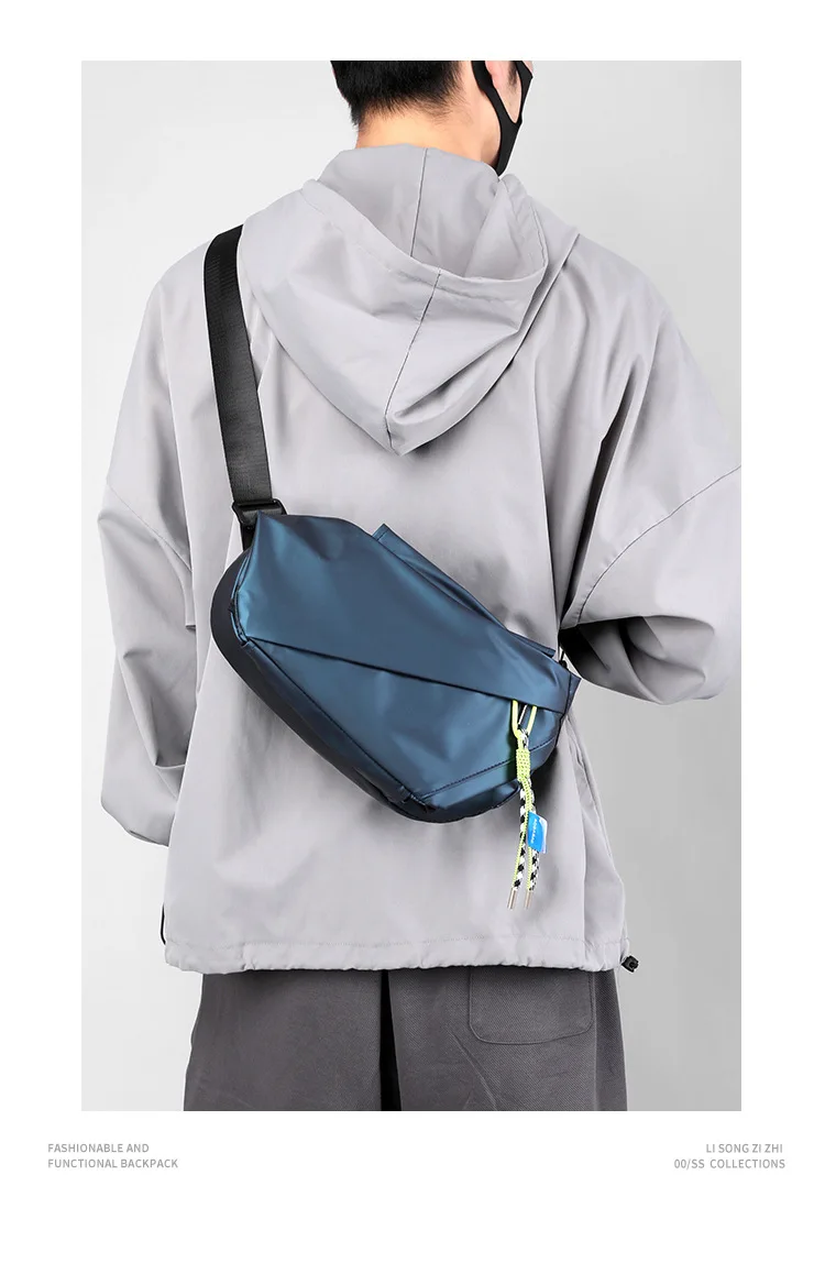 Sacoche Poitrine Homme Imperméable Nylon HL0996 - AOBABAG 6 Sacoche Poitrine Homme Imperméable Nylon HL0996 - AOBABAG – Image 6