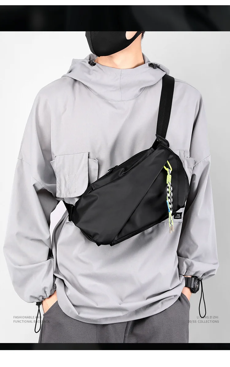Sacoche Poitrine Homme Imperméable Nylon HL0996 - AOBABAG 7 Sacoche Poitrine Homme Imperméable Nylon HL0996 - AOBABAG – Image 7