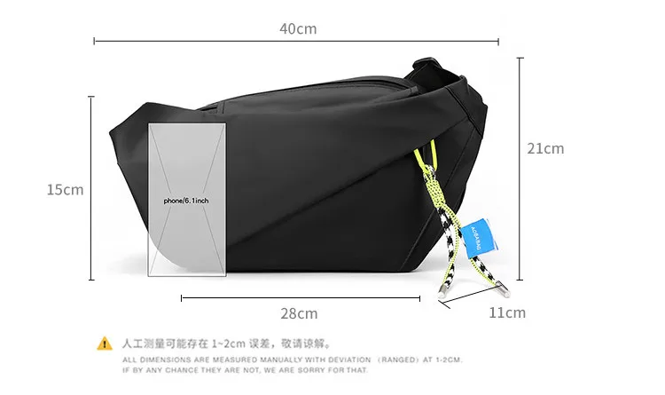 Sacoche Poitrine Homme Imperméable Nylon HL0996 - AOBABAG 14 Sacoche Poitrine Homme Imperméable Nylon HL0996 - AOBABAG – Image 14