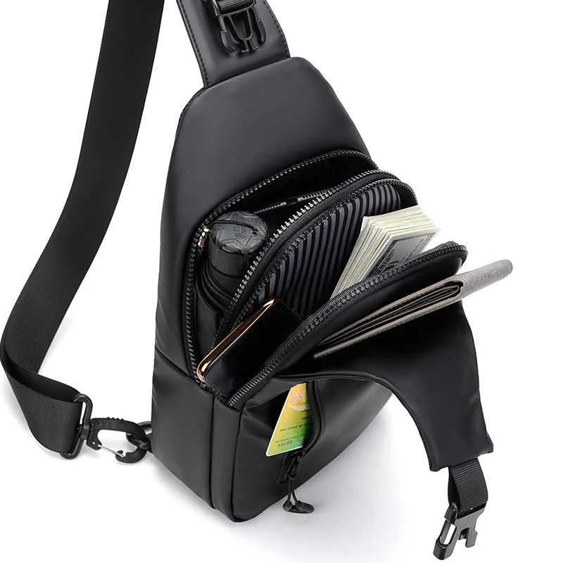 Sac Poitrine Homme - Sac de Poitrine Imperméable Décontracté 4 Sac Poitrine Homme - Sac de Poitrine Imperméable Décontracté – Image 4