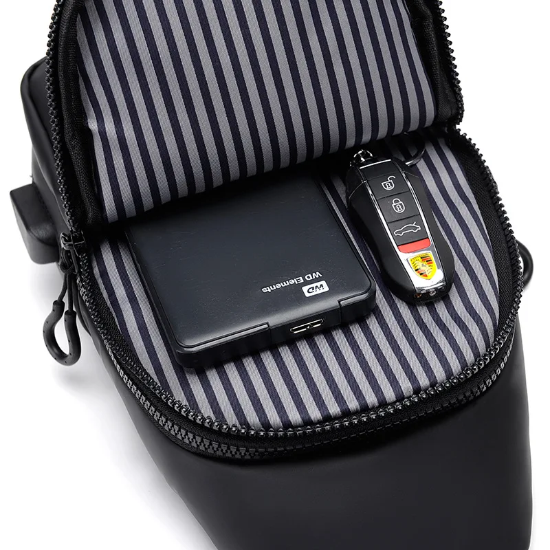 Sac Poitrine Homme - Sac de Poitrine Imperméable Décontracté 5 Sac Poitrine Homme - Sac de Poitrine Imperméable Décontracté – Image 5