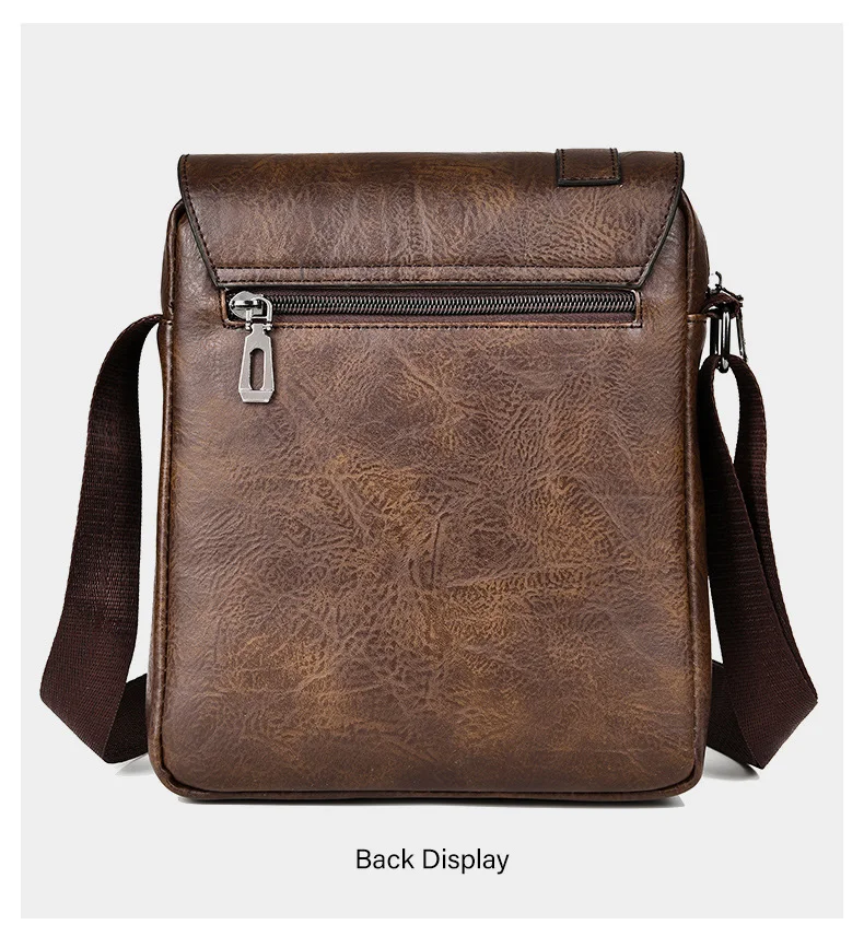 Sac Bandoulière Homme Rétro Cuir PU G008 - WEIXIER 4 Sac Bandoulière Homme Rétro Cuir PU G008 - WEIXIER – Image 4