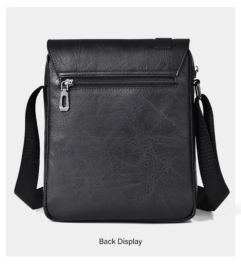 Sac Bandoulière Homme Rétro Cuir PU G008 - WEIXIER 6 Sac Bandoulière Homme Rétro Cuir PU G008 - WEIXIER – Image 6