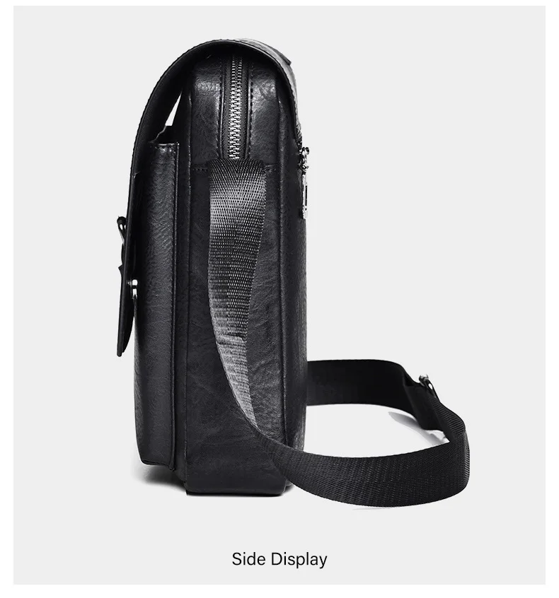 Sac Bandoulière Homme Rétro Cuir PU G008 - WEIXIER 7 Sac Bandoulière Homme Rétro Cuir PU G008 - WEIXIER – Image 7