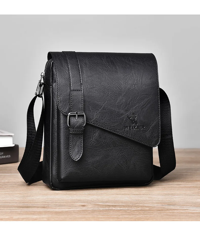 Sac Bandoulière Homme Rétro Cuir PU G008 - WEIXIER 12 Sac Bandoulière Homme Rétro Cuir PU G008 - WEIXIER – Image 12