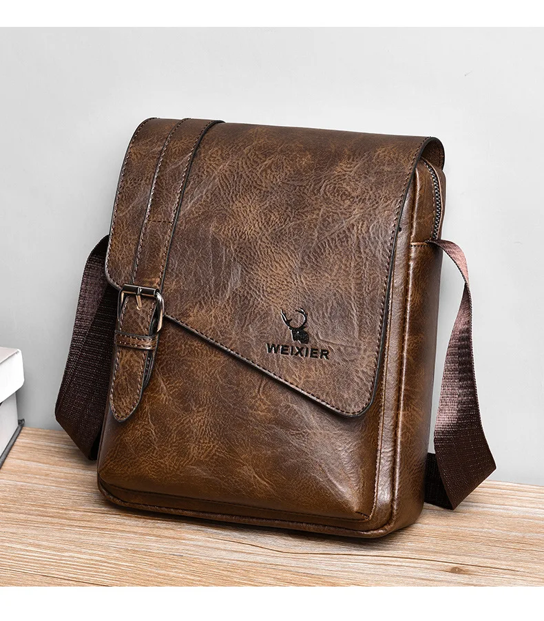 Sac Bandoulière Homme Rétro Cuir PU G008 - WEIXIER 13 Sac Bandoulière Homme Rétro Cuir PU G008 - WEIXIER – Image 13