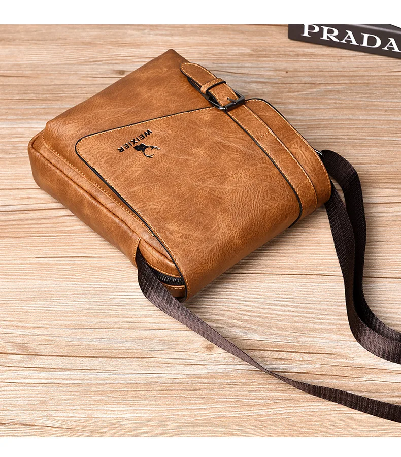 Sac Bandoulière Homme Rétro Cuir PU G008 - WEIXIER 14 Sac Bandoulière Homme Rétro Cuir PU G008 - WEIXIER – Image 14