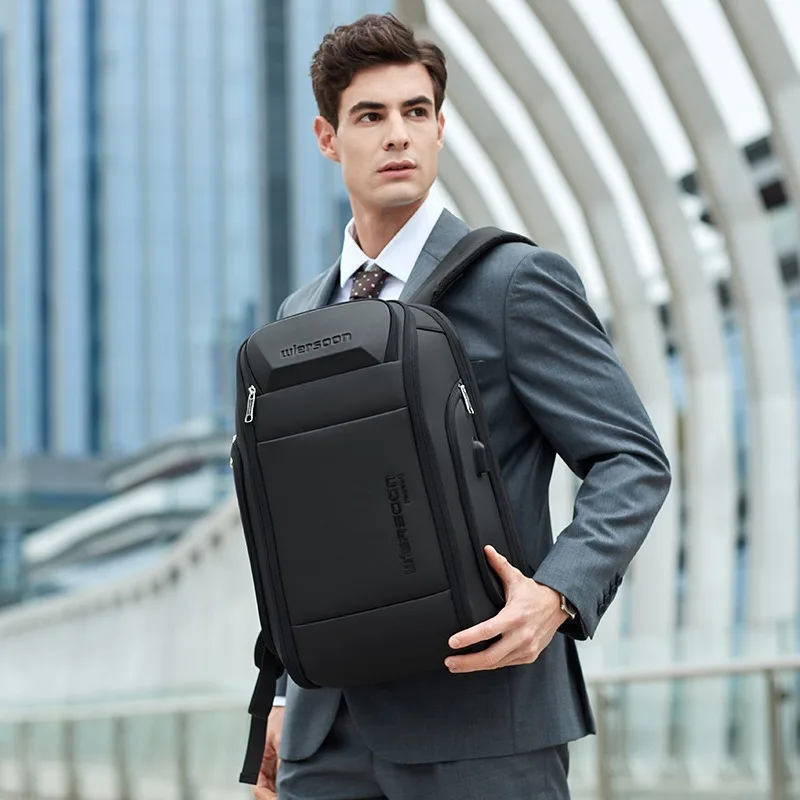 Sac à dos Luxe Homme Antivol Étanche 35L - Voyage & Affaires WY68056 - WIERSOON 2 Sac à dos Luxe Homme Antivol Étanche 35L - Voyage & Affaires WY68056 - WIERSOON – Image 3