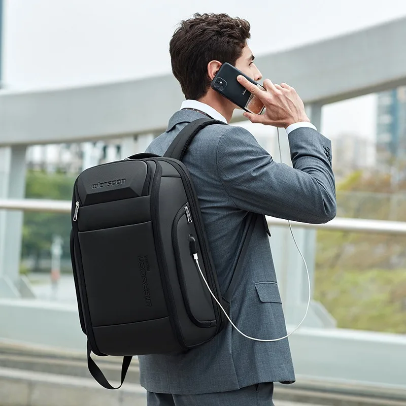 Sac à dos Luxe Homme Antivol Étanche 35L - Voyage & Affaires WY68056 - WIERSOON 5 Sac à dos Luxe Homme Antivol Étanche 35L - Voyage & Affaires WY68056 - WIERSOON – Image 6