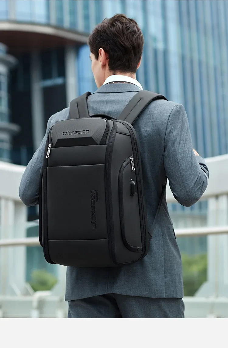 Sac à dos Luxe Homme Antivol Étanche 35L - Voyage & Affaires WY68056 - WIERSOON 8 Sac à dos Luxe Homme Antivol Étanche 35L - Voyage & Affaires WY68056 - WIERSOON – Image 9