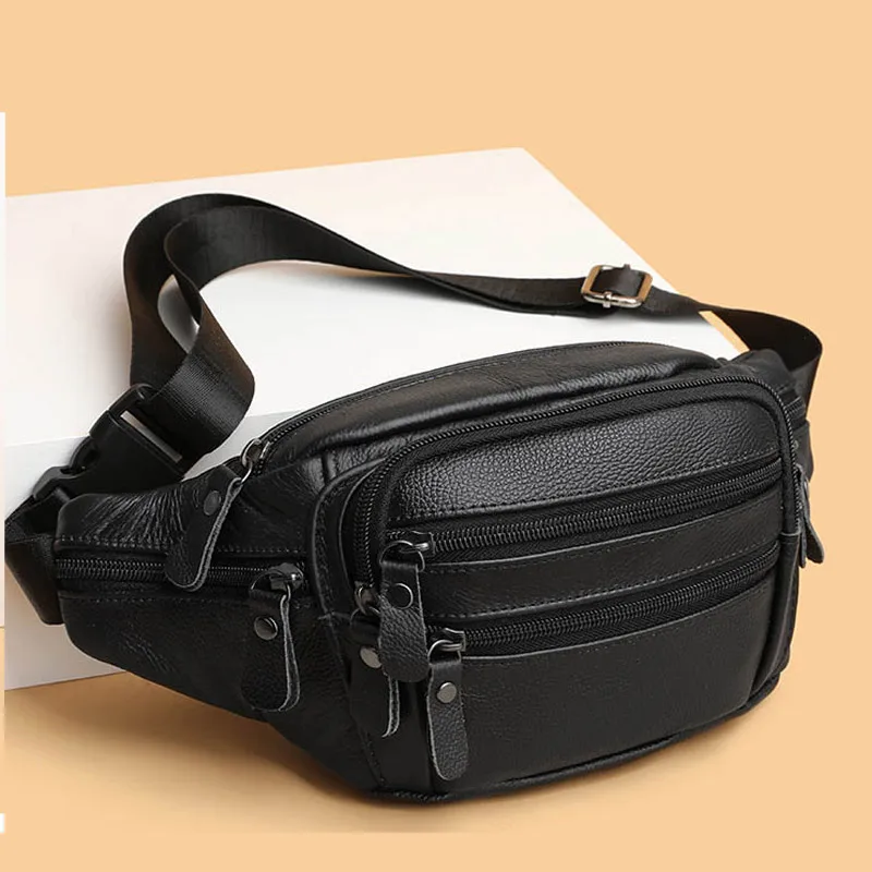 Sacoche Banane Homme Cuir Véritable - Sac De Taille CT06 - LACHIOUR 1 Sacoche Banane Homme Cuir Véritable - Sac De Taille CT06 - LACHIOUR