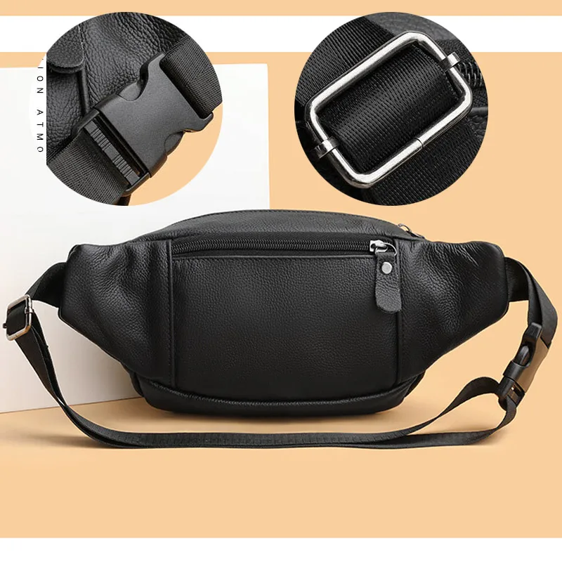Sacoche Banane Homme Cuir Véritable - Sac De Taille CT06 - LACHIOUR 3 Sacoche Banane Homme Cuir Véritable - Sac De Taille CT06 - LACHIOUR – Image 3