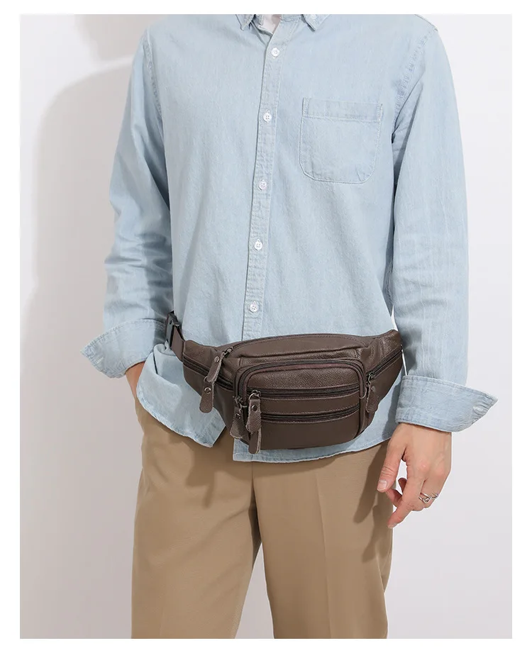 Sacoche Banane Homme Cuir Véritable - Sac De Taille CT06 - LACHIOUR 9 Sacoche Banane Homme Cuir Véritable - Sac De Taille CT06 - LACHIOUR – Image 9