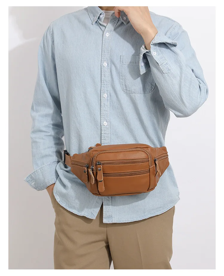 Sacoche Banane Homme Cuir Véritable - Sac De Taille CT06 - LACHIOUR 10 Sacoche Banane Homme Cuir Véritable - Sac De Taille CT06 - LACHIOUR – Image 10