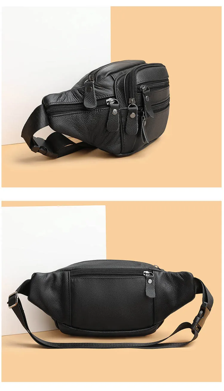Sacoche Banane Homme Cuir Véritable - Sac De Taille CT06 - LACHIOUR 14 Sacoche Banane Homme Cuir Véritable - Sac De Taille CT06 - LACHIOUR – Image 14