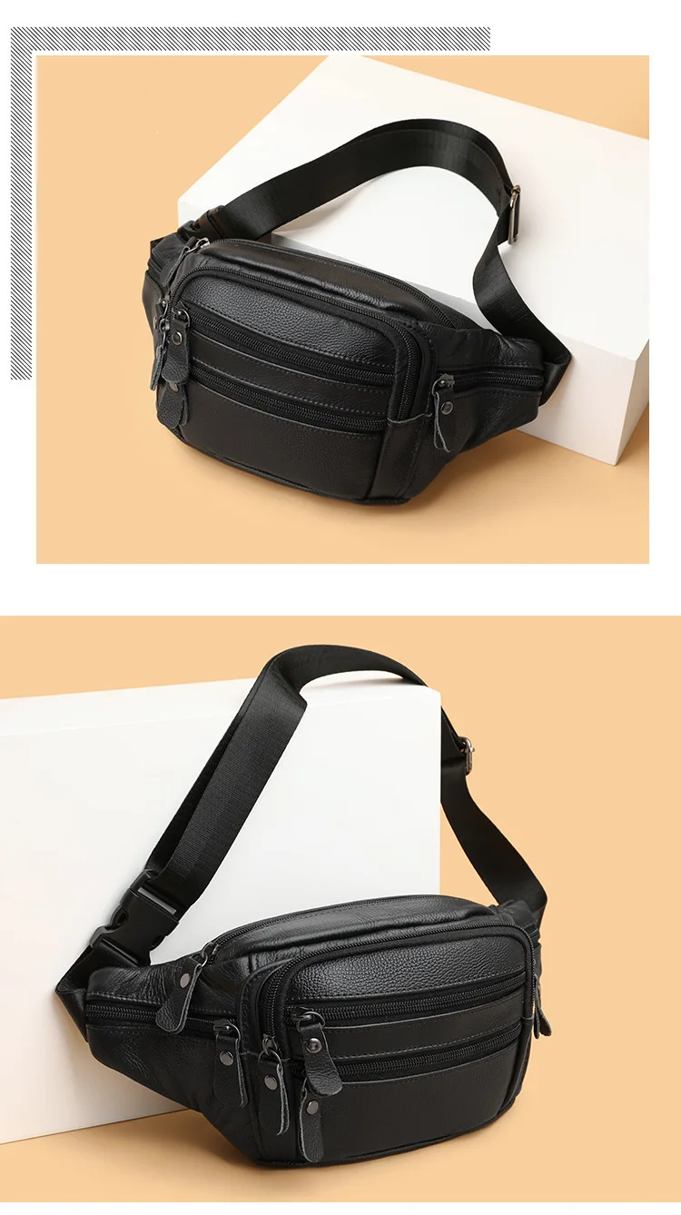 Sacoche Banane Homme Cuir Véritable - Sac De Taille CT06 - LACHIOUR 15 Sacoche Banane Homme Cuir Véritable - Sac De Taille CT06 - LACHIOUR – Image 15