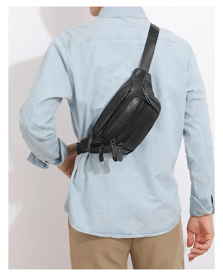 Sacoche Banane Homme Cuir Véritable - Sac De Taille CT06 - LACHIOUR 16 Sacoche Banane Homme Cuir Véritable - Sac De Taille CT06 - LACHIOUR – Image 16