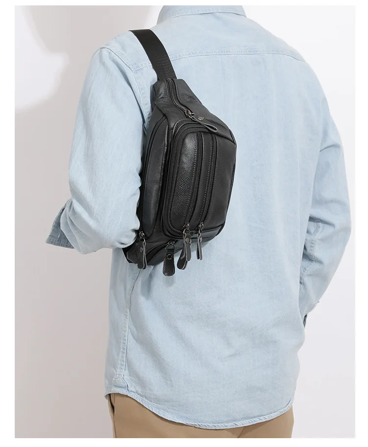 Sacoche Banane Homme Cuir Véritable - Sac De Taille CT06 - LACHIOUR 17 Sacoche Banane Homme Cuir Véritable - Sac De Taille CT06 - LACHIOUR – Image 17