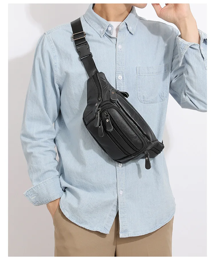 Sacoche Banane Homme Cuir Véritable - Sac De Taille CT06 - LACHIOUR 18 Sacoche Banane Homme Cuir Véritable - Sac De Taille CT06 - LACHIOUR – Image 18