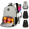 Sacoche Sac à Dos Étanche Homme avec Port USB et Sac à Lunch Intégré Voyage - 16465 - ANJI