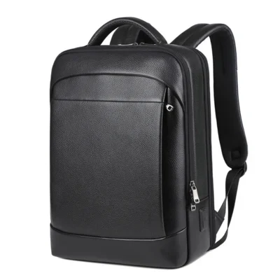 Sac à dos Luxe Cuir Véritable Homme 15,6 pouces USB Antivol Étanche 8539 - Andra