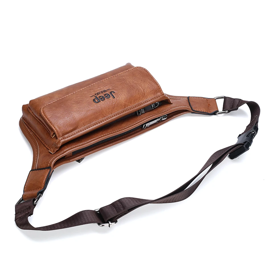Sacoche Homme Cuir Fendu Ceinture et Poitrine Multifonction 901 - JEEPBULUO 5 Sacoche Homme Cuir Fendu Ceinture et Poitrine Multifonction 901 - JEEPBULUO – Image 5
