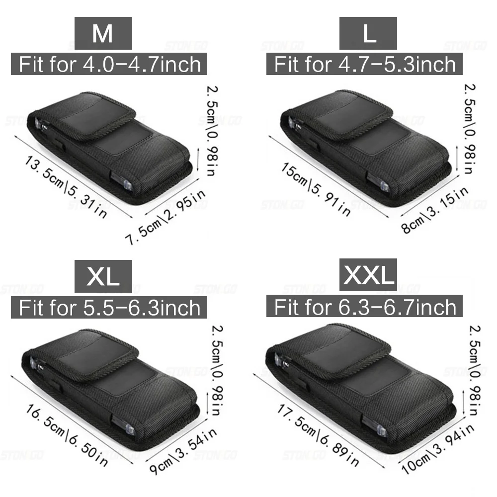 Sacoche pour téléphone 3,5 à 6,8 pouces, iPhone, Samsung Galaxy 0611 - STONEGO 2 Sacoche pour téléphone 3,5 à 6,8 pouces, iPhone, Samsung Galaxy 0611 - STONEGO – Image 2