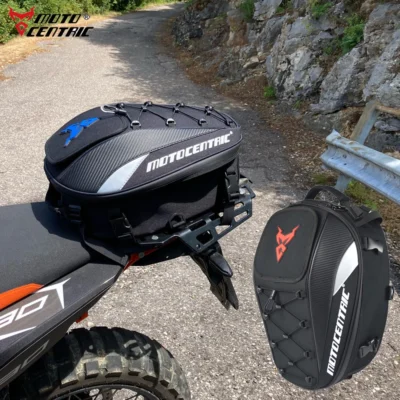 Sacoche arriere de selle moto de 37 litres avec sangles de fixation, photo du catalogue