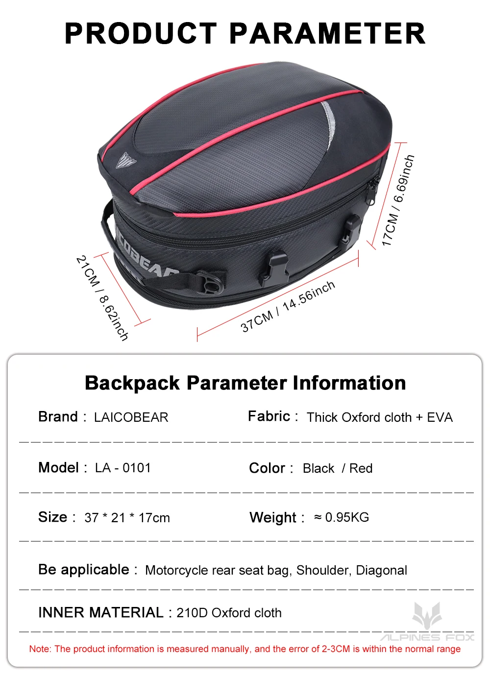 Sacoche Arrière Moto Imperméables MC-0102 - Laicobear 10 Sacoche Arrière Moto Imperméables MC-0102 - Laicobear – Image 10