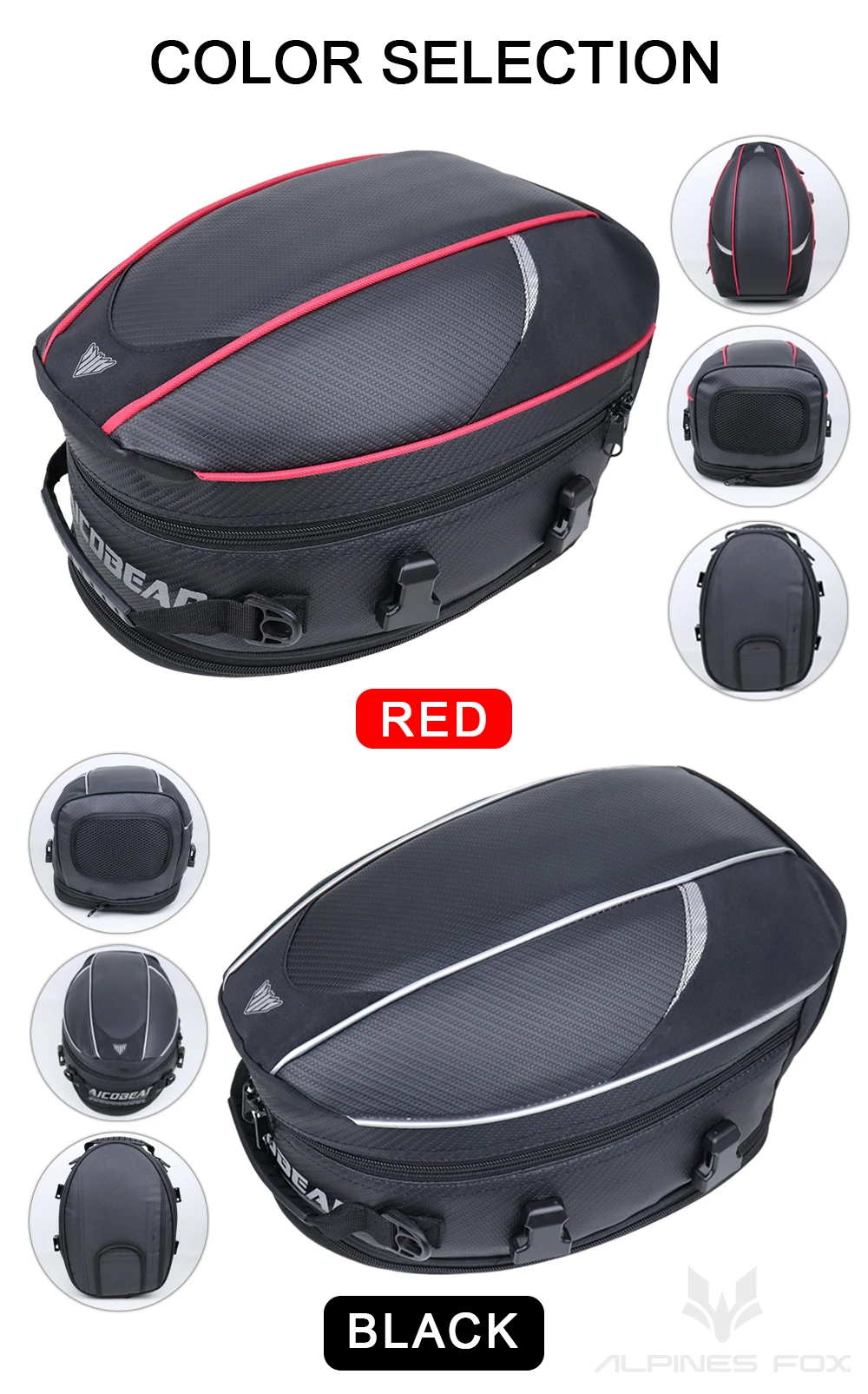 Sacoche Arrière Moto Imperméables MC-0102 - Laicobear 11 Sacoche Arrière Moto Imperméables MC-0102 - Laicobear – Image 11