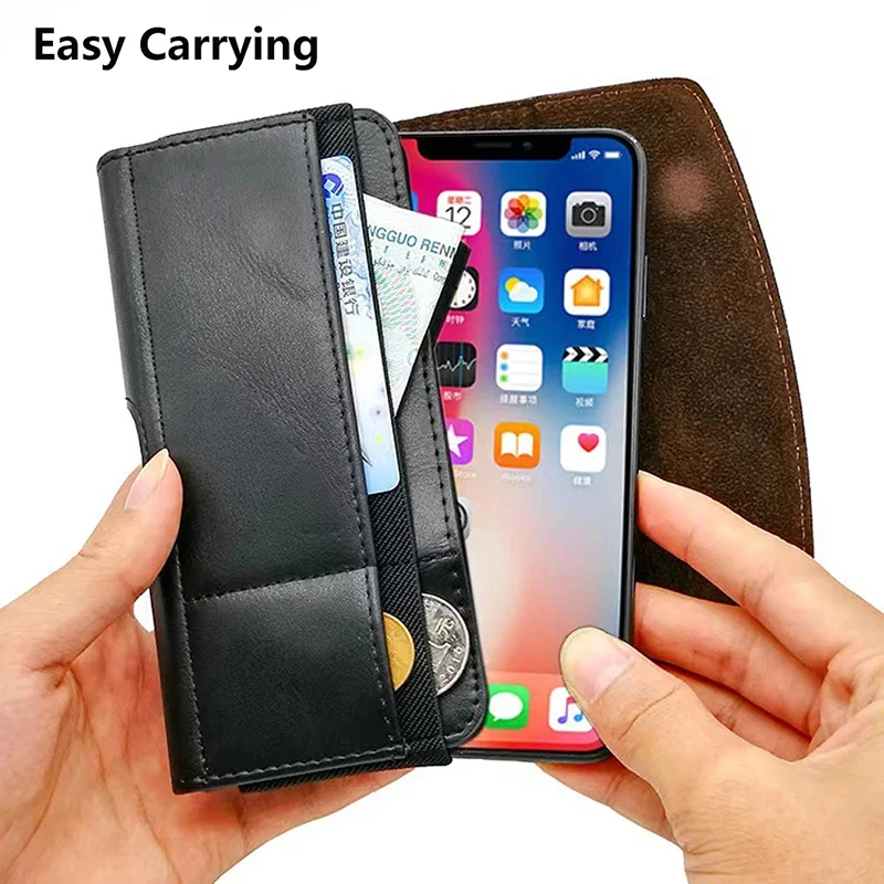 Étui téléphone cuir avec clip ceinture - Pochette taille iPhone 15 14 Pro Max Samsung S24 S23 Ultra 6.8" (M à XXXL) 3 Étui téléphone cuir avec clip ceinture - Pochette taille iPhone 15 14 Pro Max Samsung S24 S23 Ultra 6.8" (M à XXXL) – Image 3