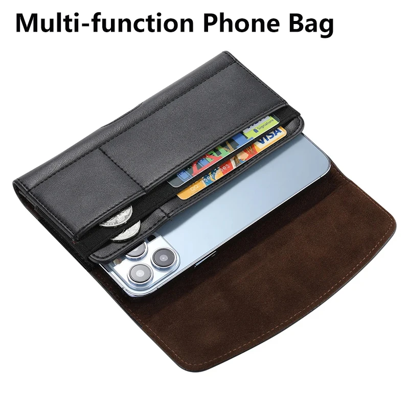 Étui téléphone cuir avec clip ceinture - Pochette taille iPhone 15 14 Pro Max Samsung S24 S23 Ultra 6.8" (M à XXXL) 5 Étui téléphone cuir avec clip ceinture - Pochette taille iPhone 15 14 Pro Max Samsung S24 S23 Ultra 6.8" (M à XXXL) – Image 5