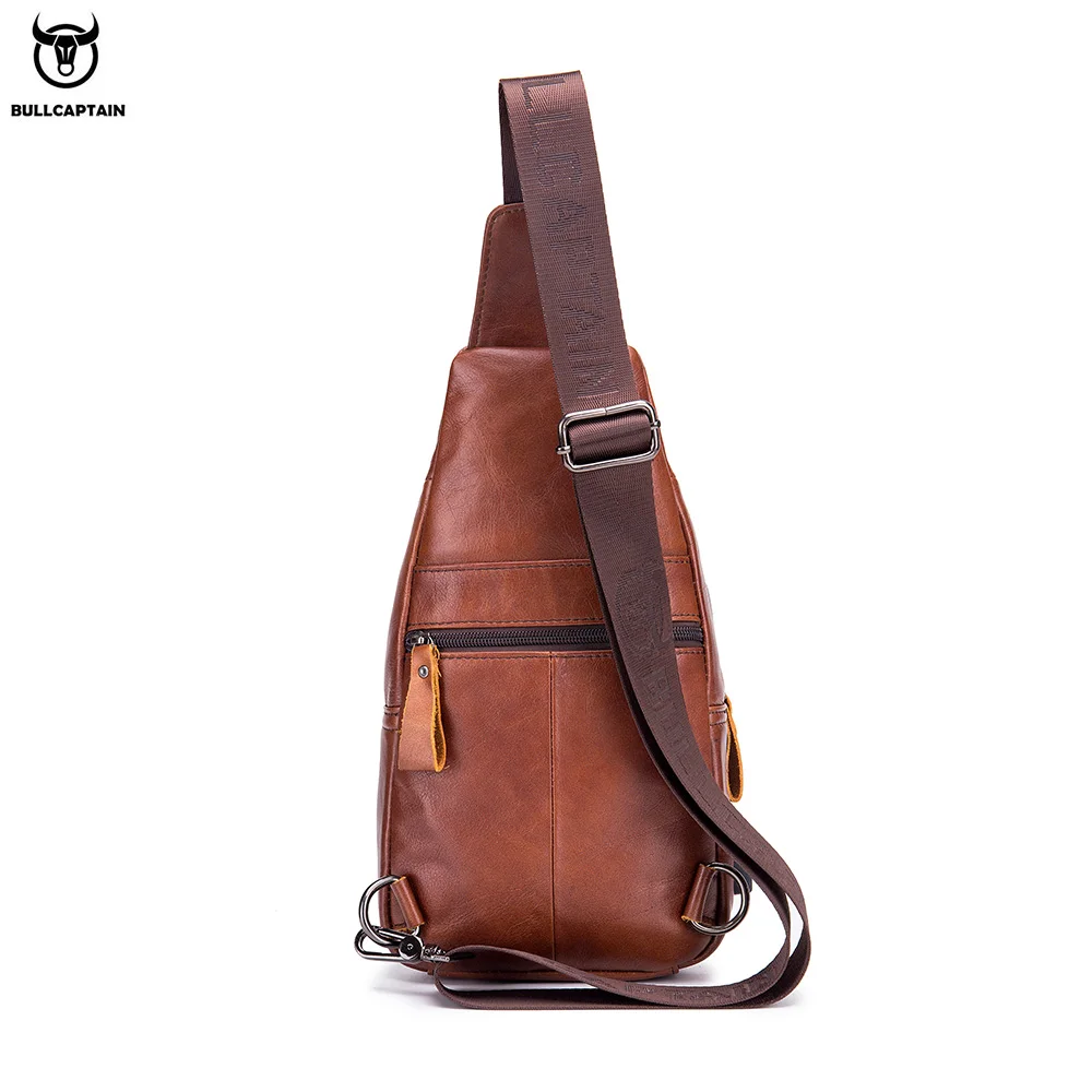 Sacoche Poitrine Homme en Cuir Grande capacité avec Port USB 129 - Bullcaptain 2 Sacoche Poitrine Homme en Cuir Grande capacité avec Port USB 129 - Bullcaptain – Image 2