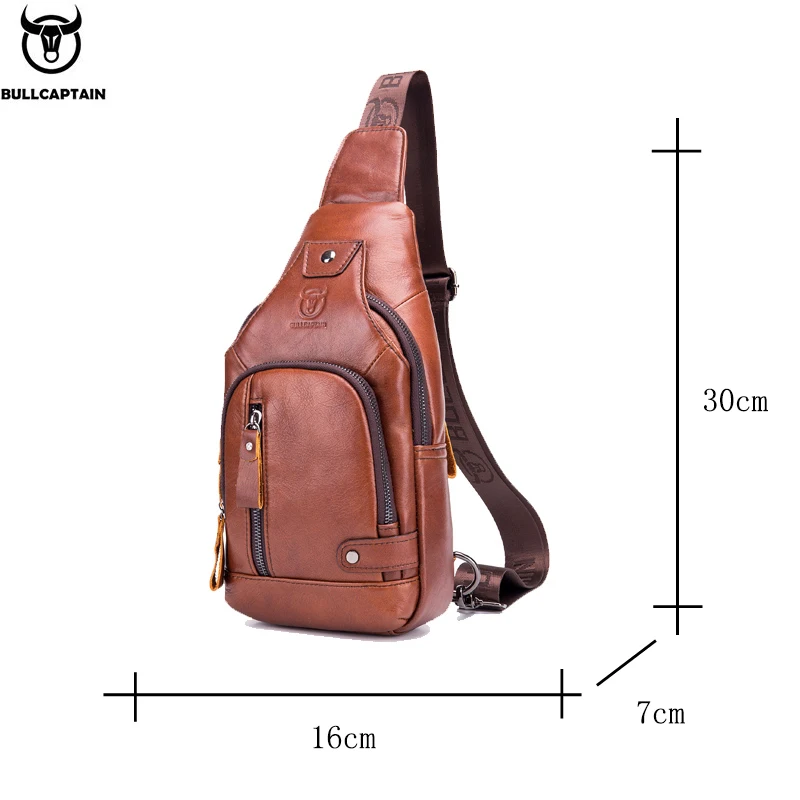 Sacoche Poitrine Homme en Cuir Grande capacité avec Port USB 129 - Bullcaptain 5 Sacoche Poitrine Homme en Cuir Grande capacité avec Port USB 129 - Bullcaptain – Image 5
