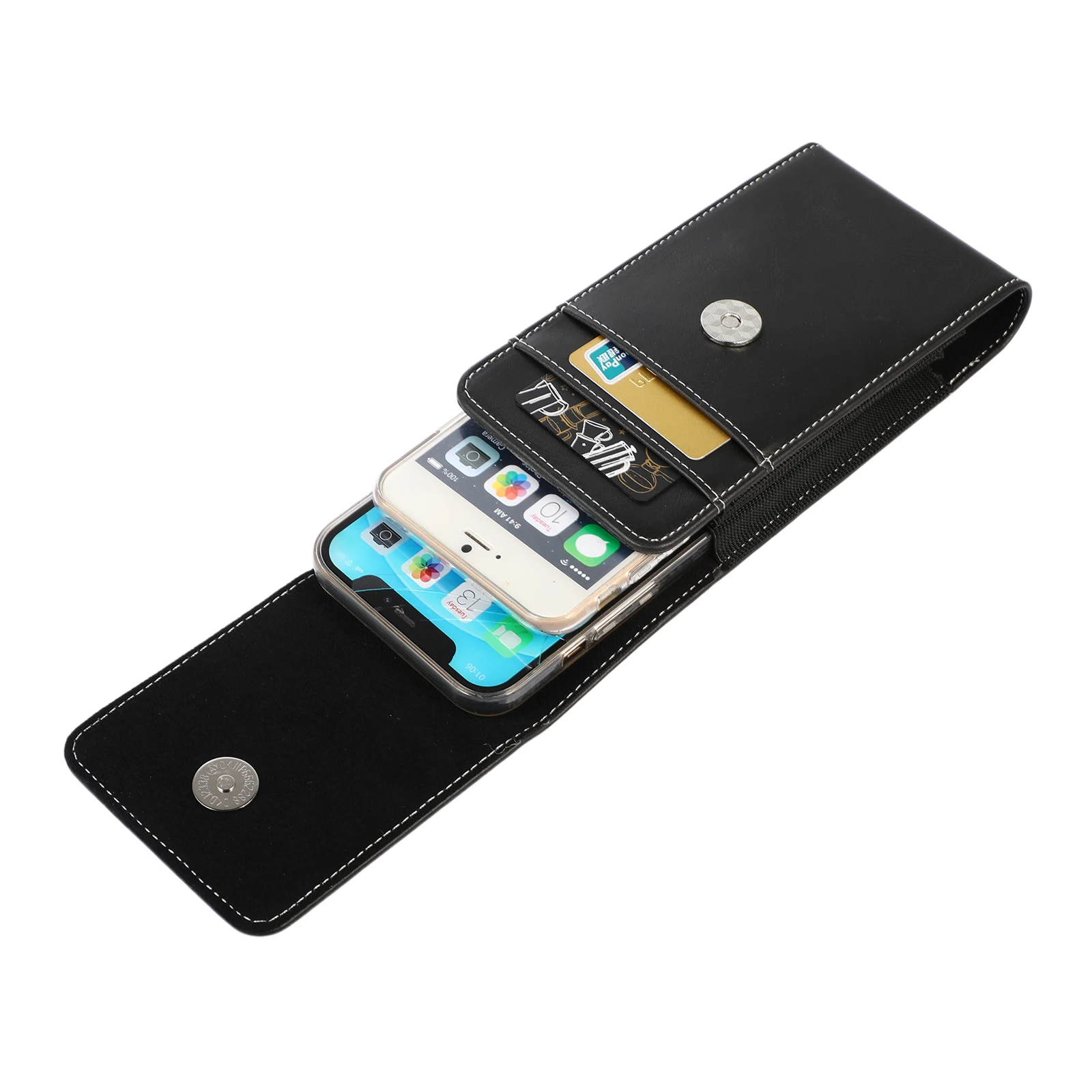Sacoche téléphone cuir avec clip ceinture - Étui portefeuille porte-cartes pour iPhone, Samsung, Xiaomi, Huawei 11 Sacoche téléphone cuir avec clip ceinture - Étui portefeuille porte-cartes pour iPhone, Samsung, Xiaomi, Huawei – Image 11