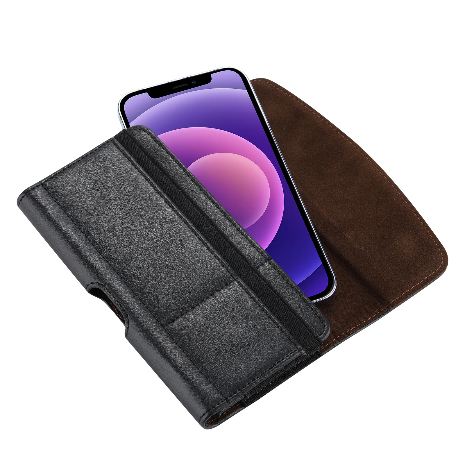 Sacoche téléphone en cuir - Étui ceinture universel pour iPhone, Samsung, Xiaomi et Huawei 7 Sacoche téléphone en cuir - Étui ceinture universel pour iPhone, Samsung, Xiaomi et Huawei – Image 7