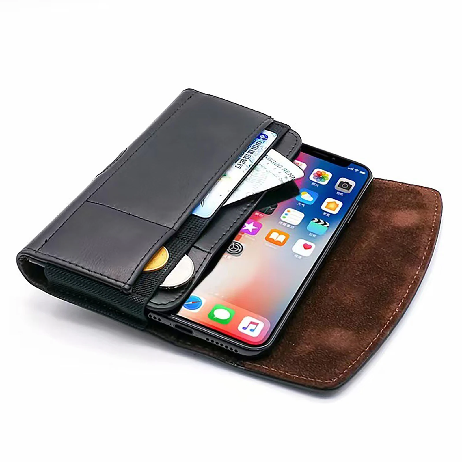 Sacoche téléphone en cuir - Étui ceinture universel pour iPhone, Samsung, Xiaomi et Huawei 8 Sacoche téléphone en cuir - Étui ceinture universel pour iPhone, Samsung, Xiaomi et Huawei – Image 8