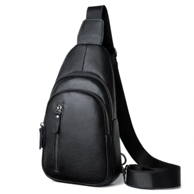Sacoche Poitrine Homme Cuir Véritable - Bandoulière, Décontracté - 810
