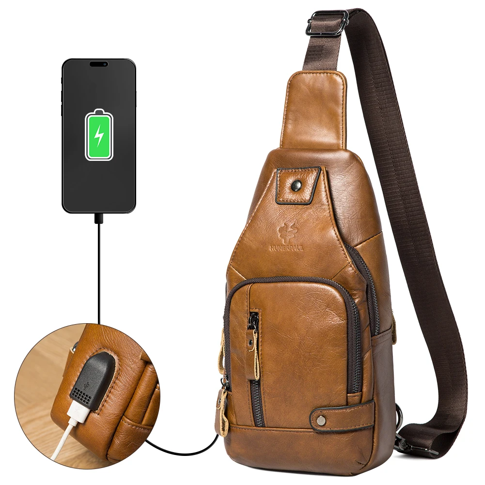 Sacoche Homme Cuir USB Multifonction Mode MH668 - Humerpaul 1 Sacoche Homme Cuir USB Multifonction Mode MH668 - Humerpaul