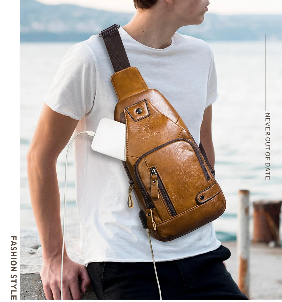 Sacoche Homme Cuir USB Multifonction Mode MH668 - Humerpaul 15 Sacoche Homme Cuir USB Multifonction Mode MH668 - Humerpaul – Image 15