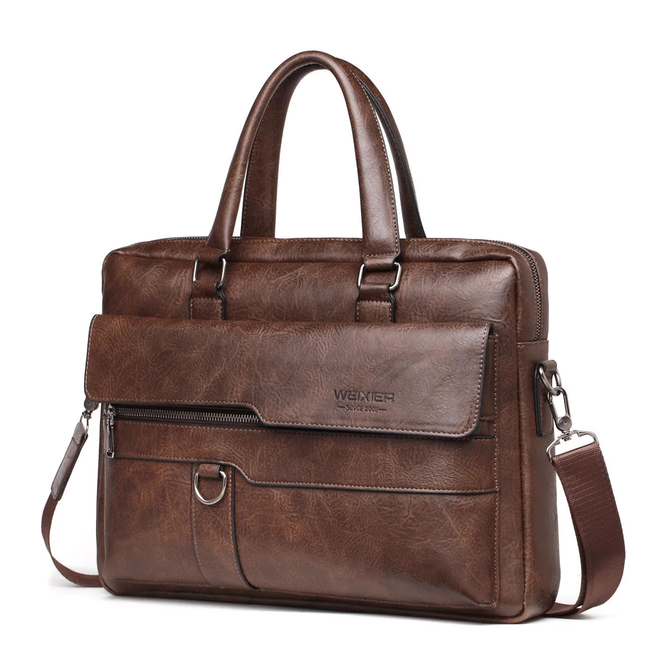 Sacoche PC Cuir Homme PU 14 Pouces E450 - WEIXIER 4 Sacoche PC Cuir Homme PU 14 Pouces E450 - WEIXIER – Image 4