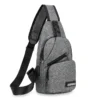 Sacoche Poitrine Homme Intelligent USB pour Hommes en Toile Coréenne - LJD8131